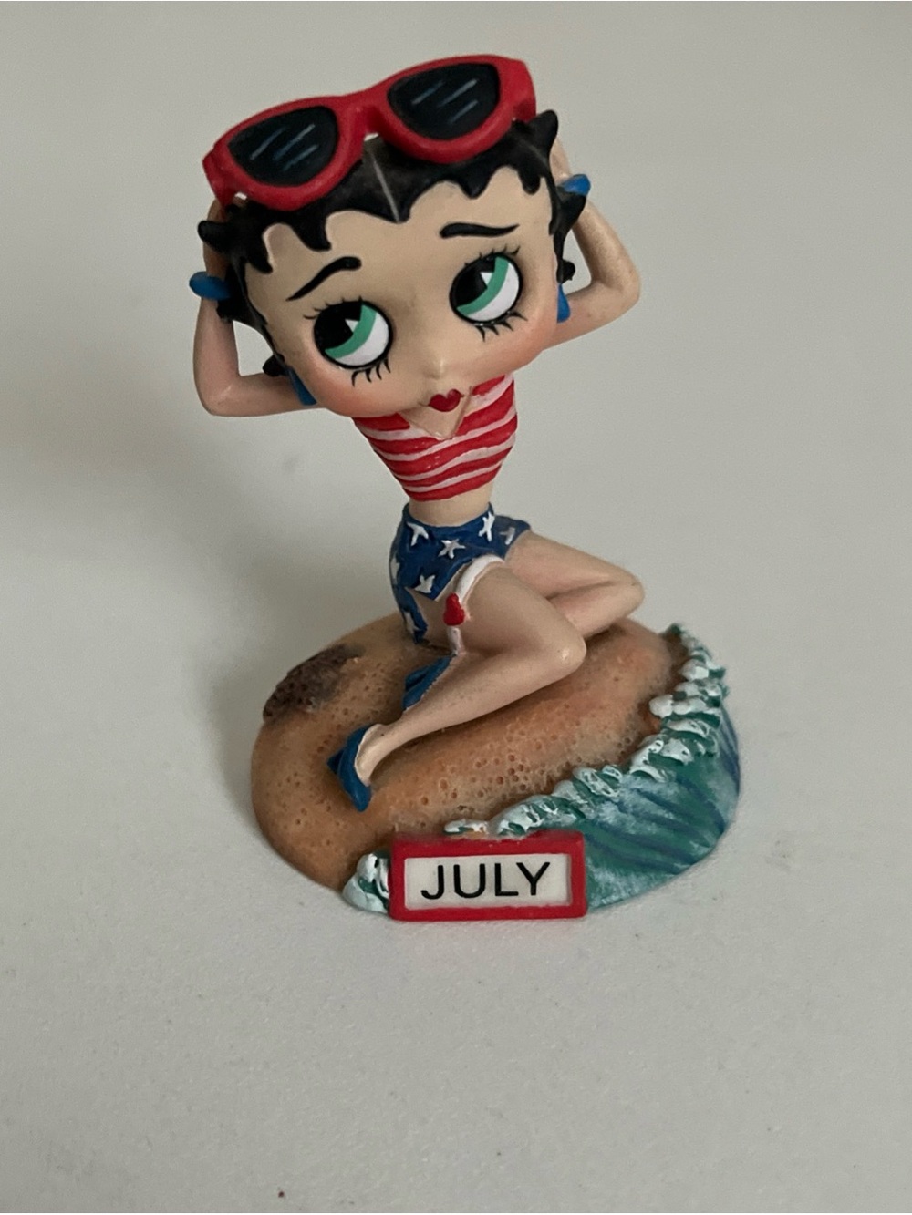 Danbury Mint Betty Boop Boopin Through the Years Perpetual Calendar July